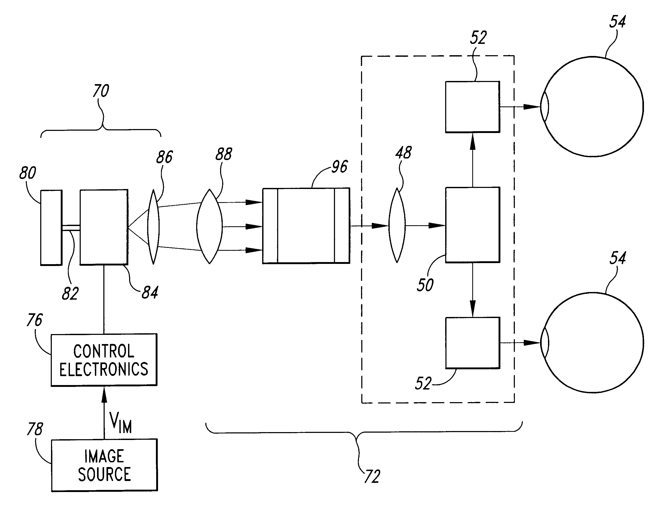 Scanned beam display