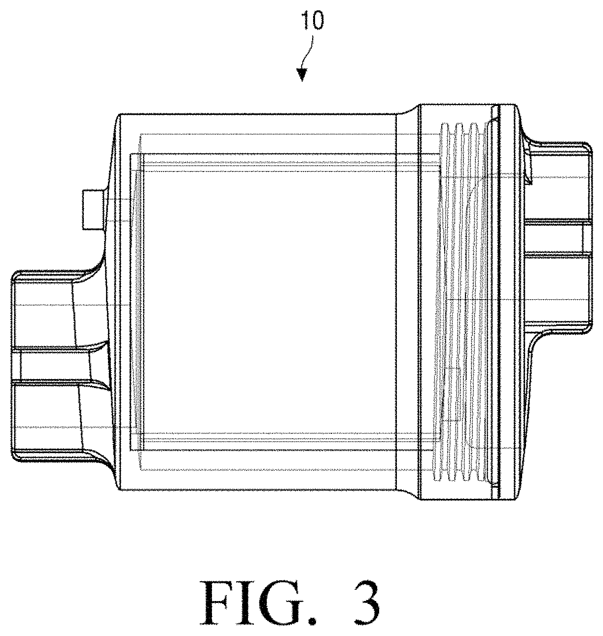 Water detector of double structure with freeze protection