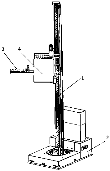 Automatic storing, stacking, picking and placing device for intelligent warehousing