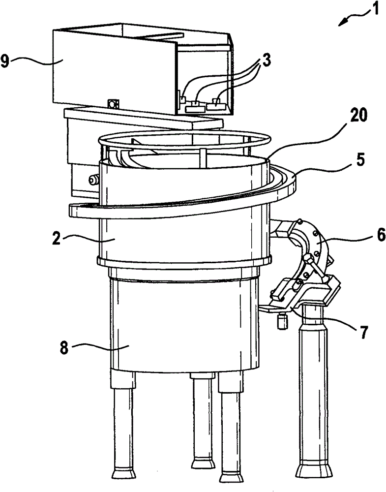 Sorting and conveying unit with improved outlet