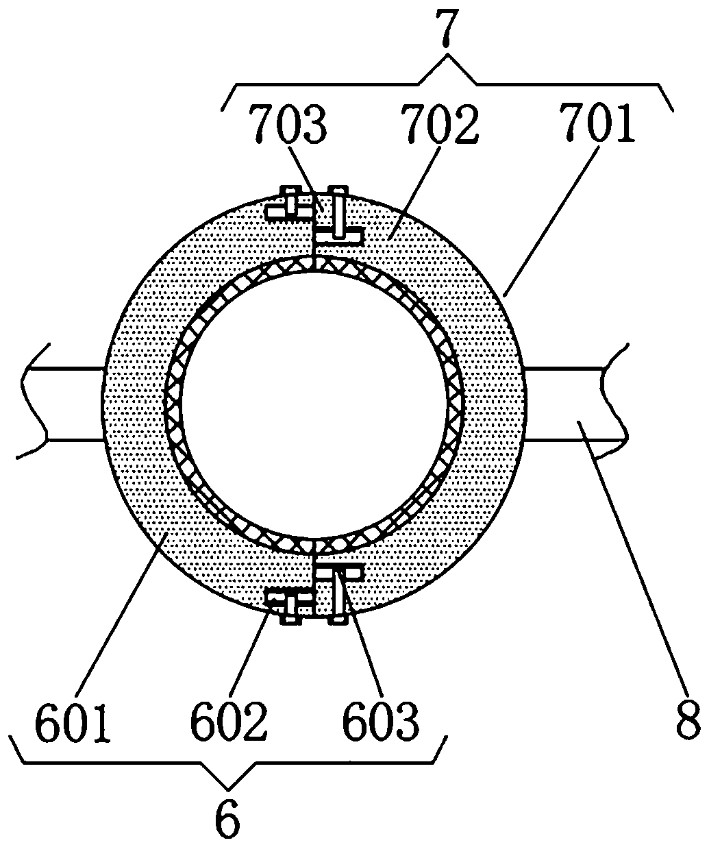 Roof beam reinforcing mechanism