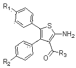 3, 4, 5-tri-substituted aminothiopene chemical compound and preparation and application thereof