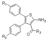 3, 4, 5-tri-substituted aminothiopene chemical compound and preparation and application thereof