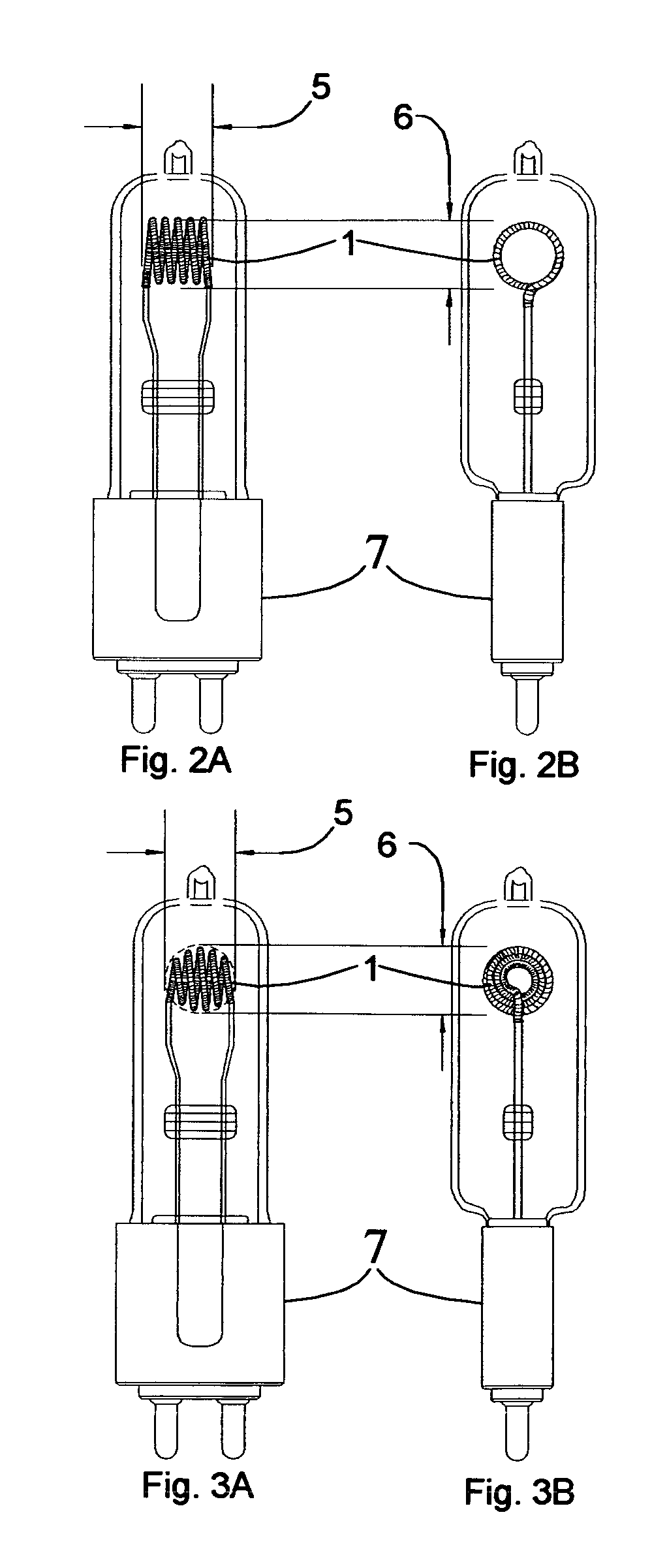 Incandescent lamp and illumination system with optimized filament shape and size