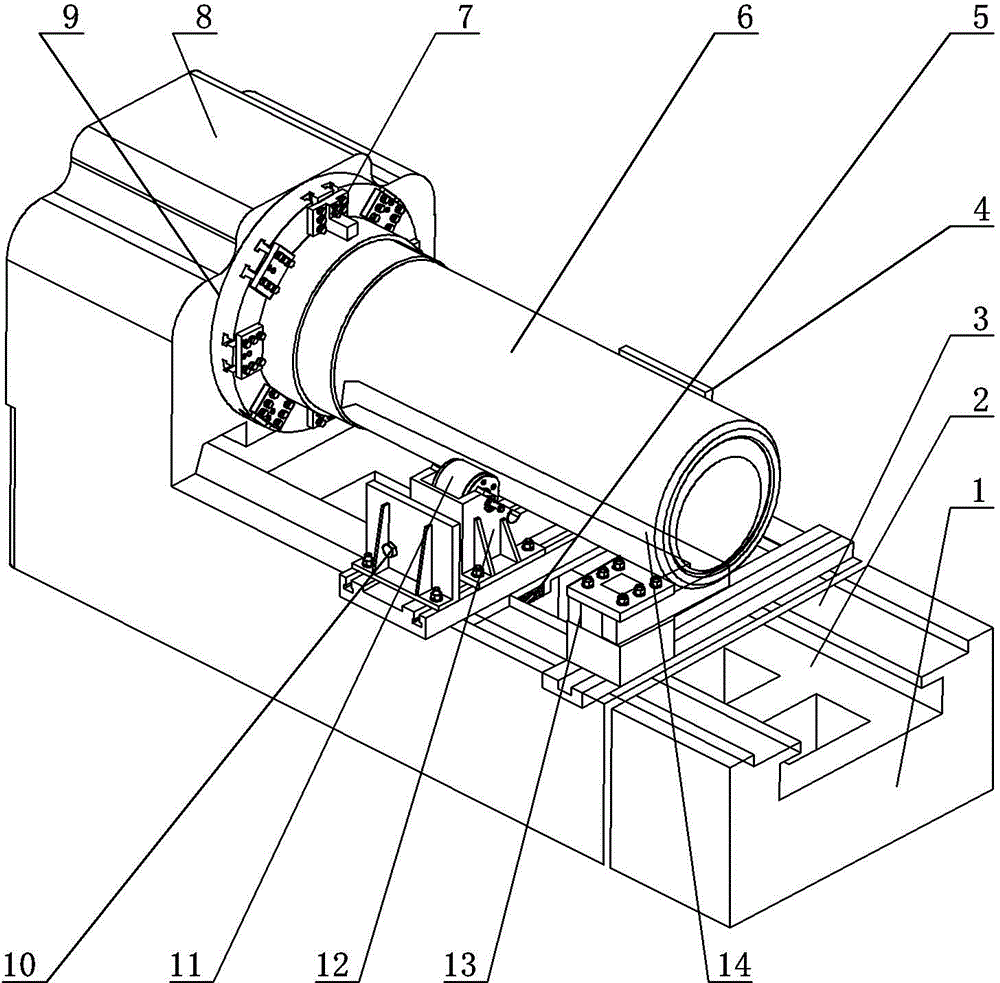 A horizontal lathe for processing cylindrical eccentric parts and the method used