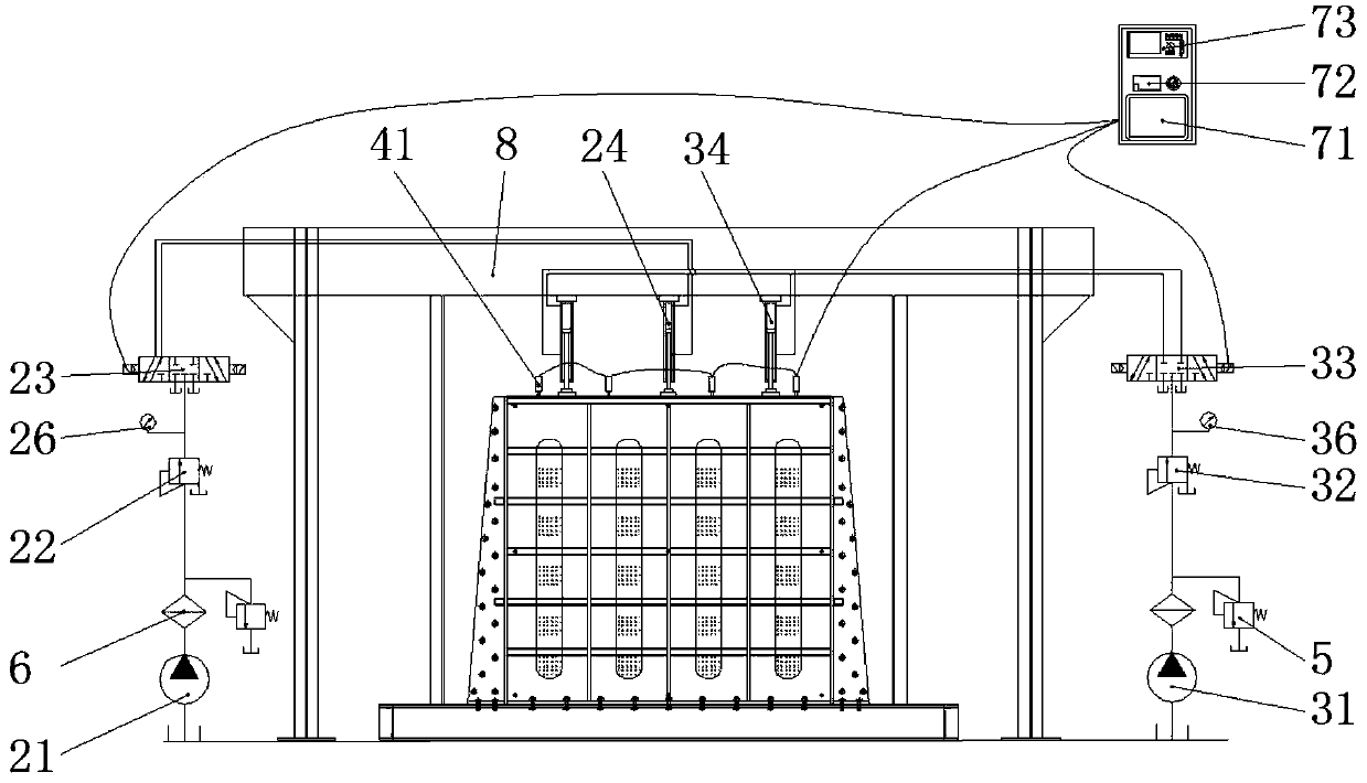 Traffic dynamic load simulation device and test method for geotechnical and underground engineering model test