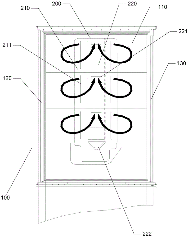 Refrigerator air flue and refrigerator