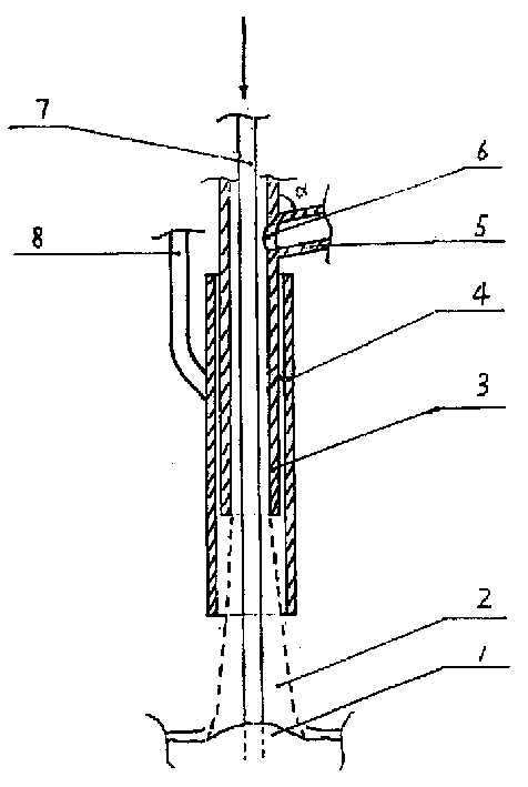 Gas protection process for feeding alloy wire into molten steel and its equipment