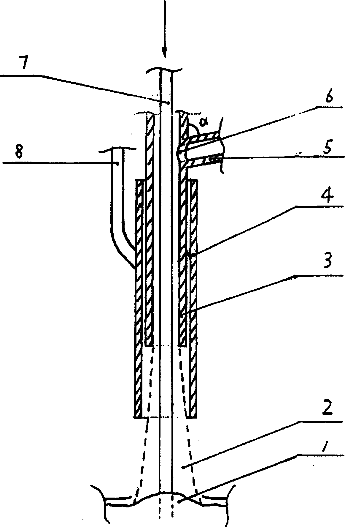 Gas protection process for feeding alloy wire into molten steel and its equipment