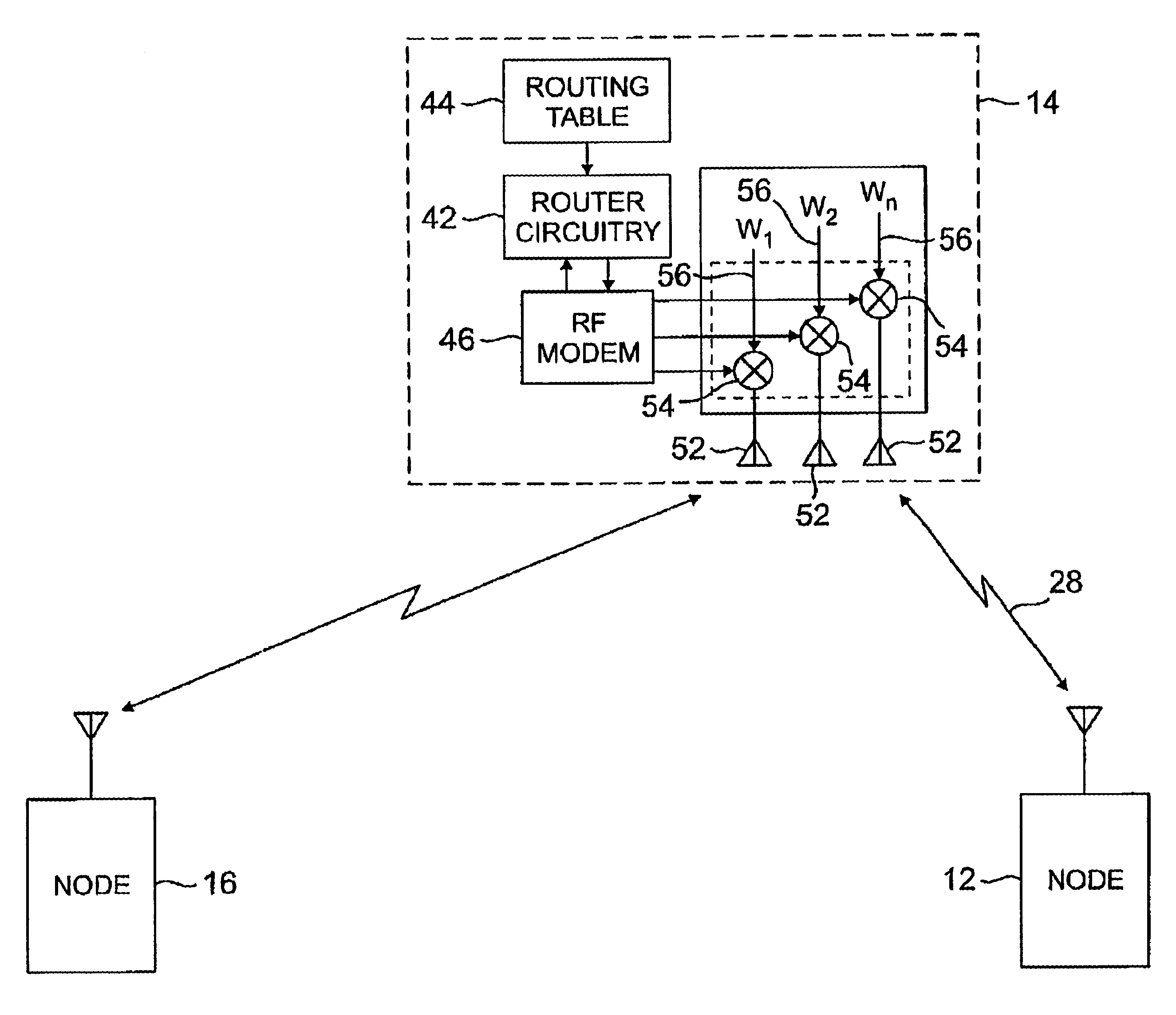 Apparatus, and associated method, for utilizing antenna information determinative of antenna operation in a wireless mesh network