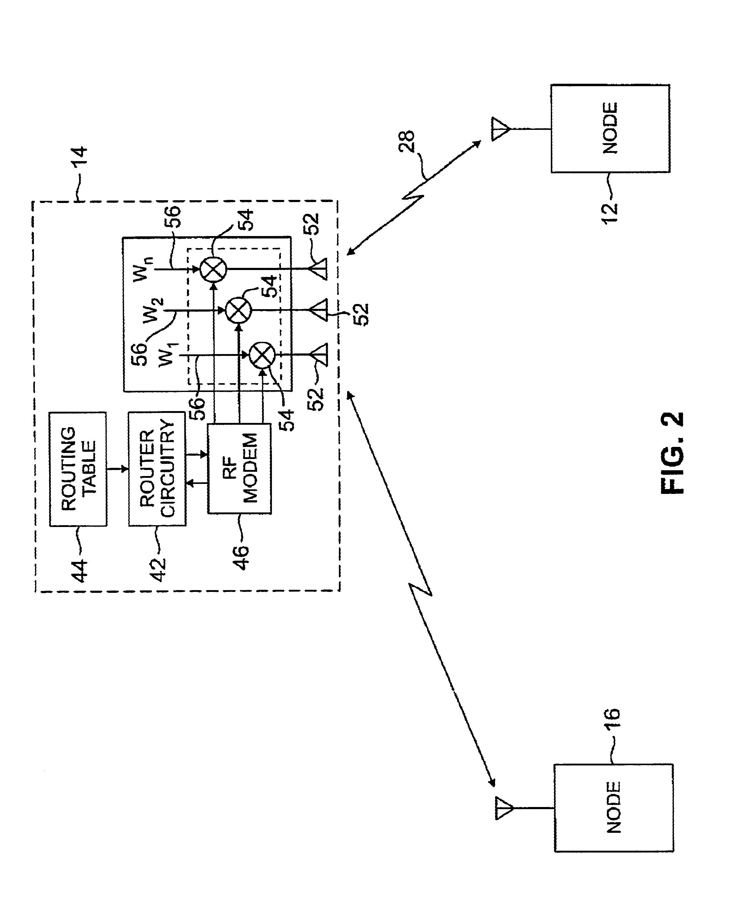 Apparatus, and associated method, for utilizing antenna information determinative of antenna operation in a wireless mesh network