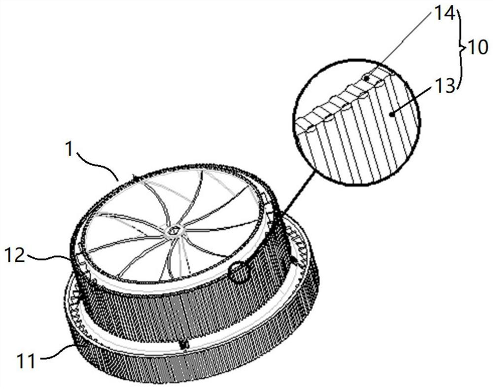 Draught fan device and electric appliance using draught fan