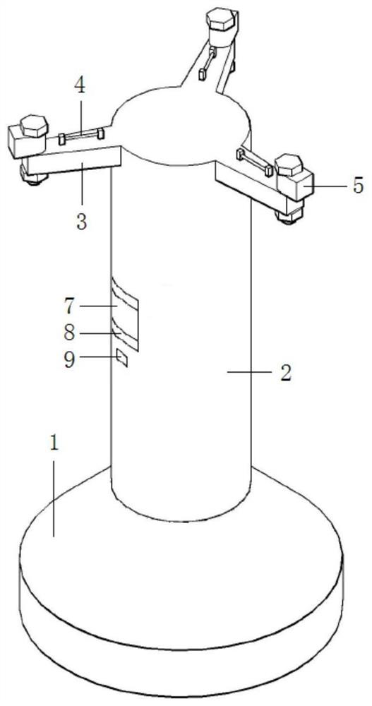 In-service large-span structure rod piece axial force testing component