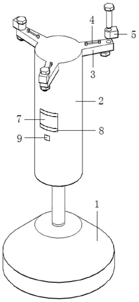 In-service large-span structure rod piece axial force testing component