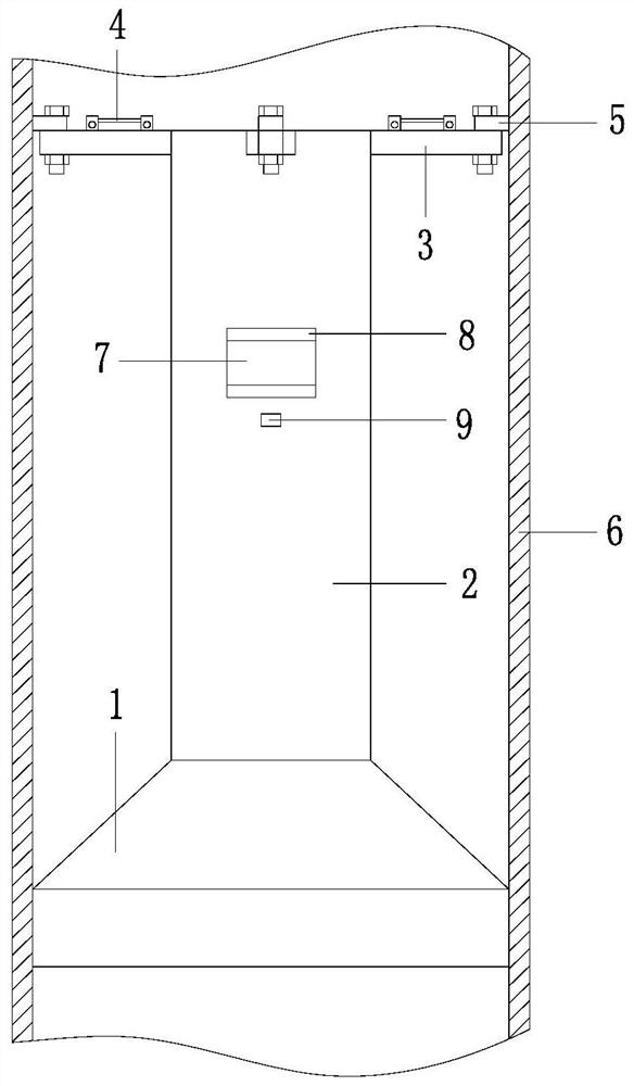 In-service large-span structure rod piece axial force testing component