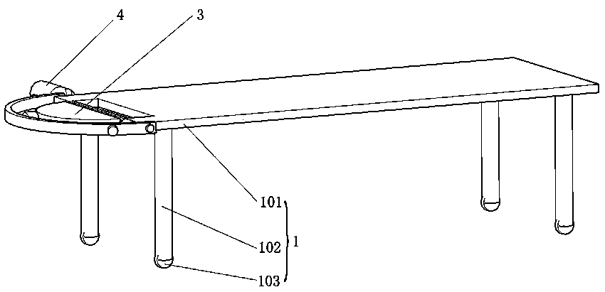 Overturning type neck tumor radiotherapy device