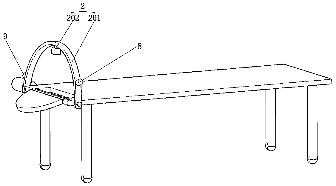 Overturning type neck tumor radiotherapy device