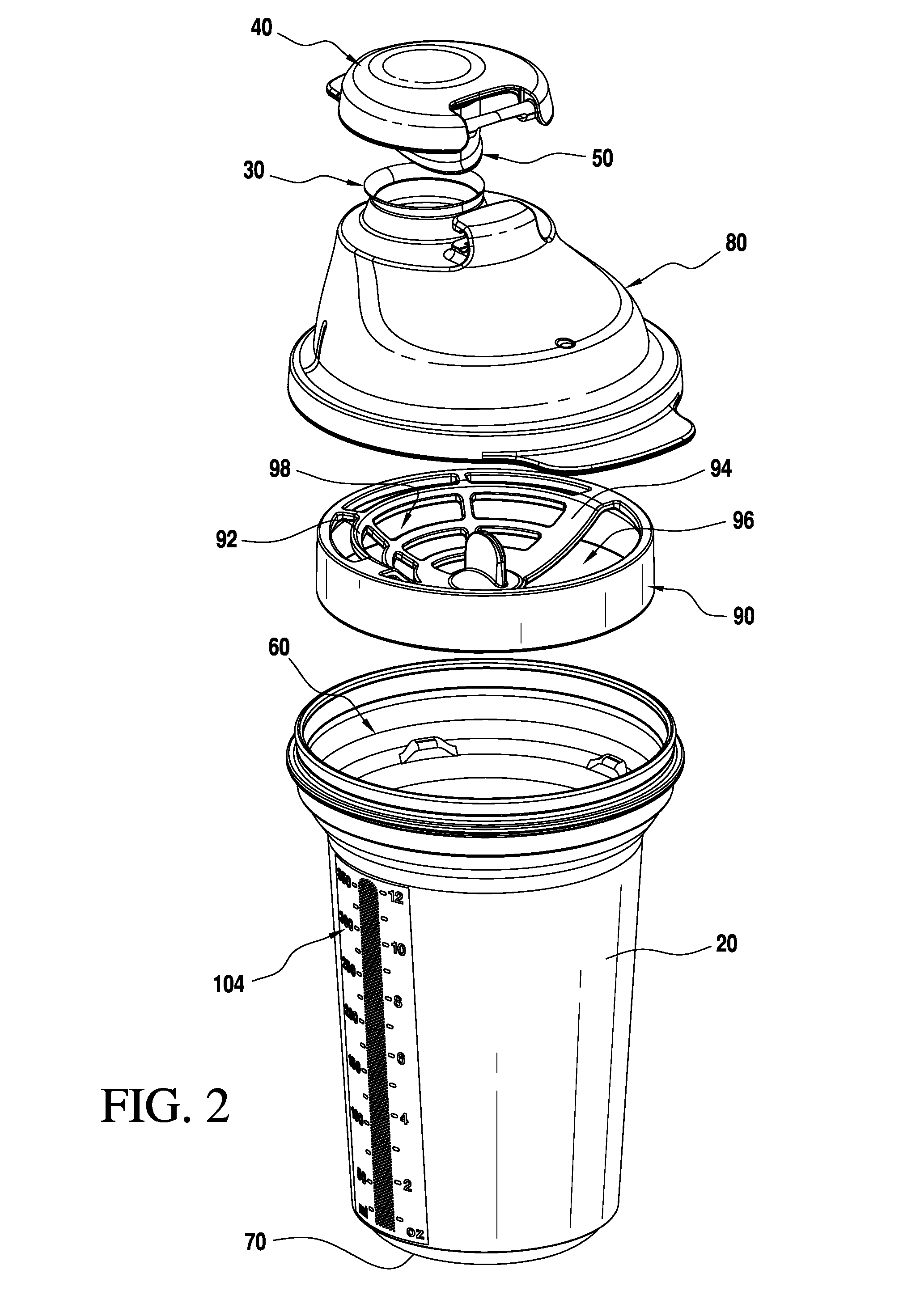 Container with drip-proof cap