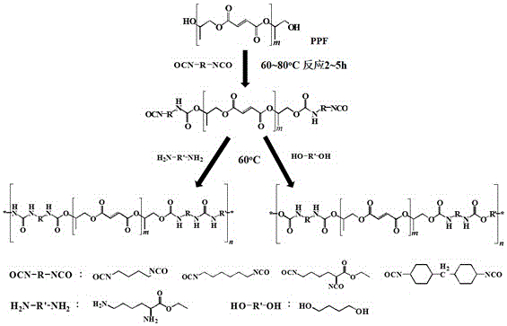 A kind of biodegradable unsaturated polyurethane material and preparation method thereof