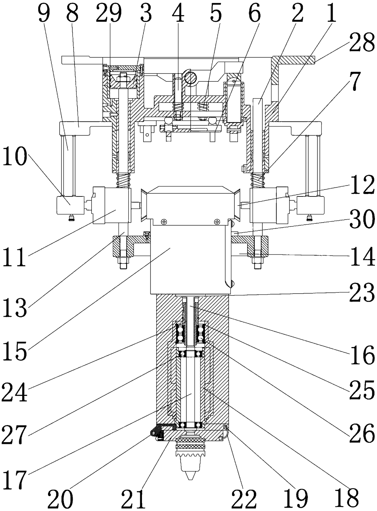 Novel vertical type sampling tool for geological prospecting