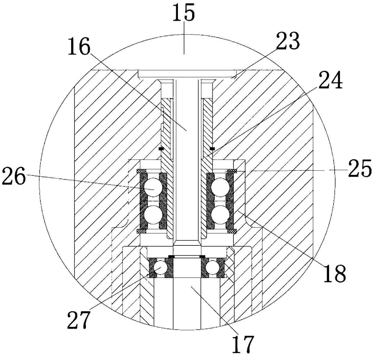 Novel vertical type sampling tool for geological prospecting