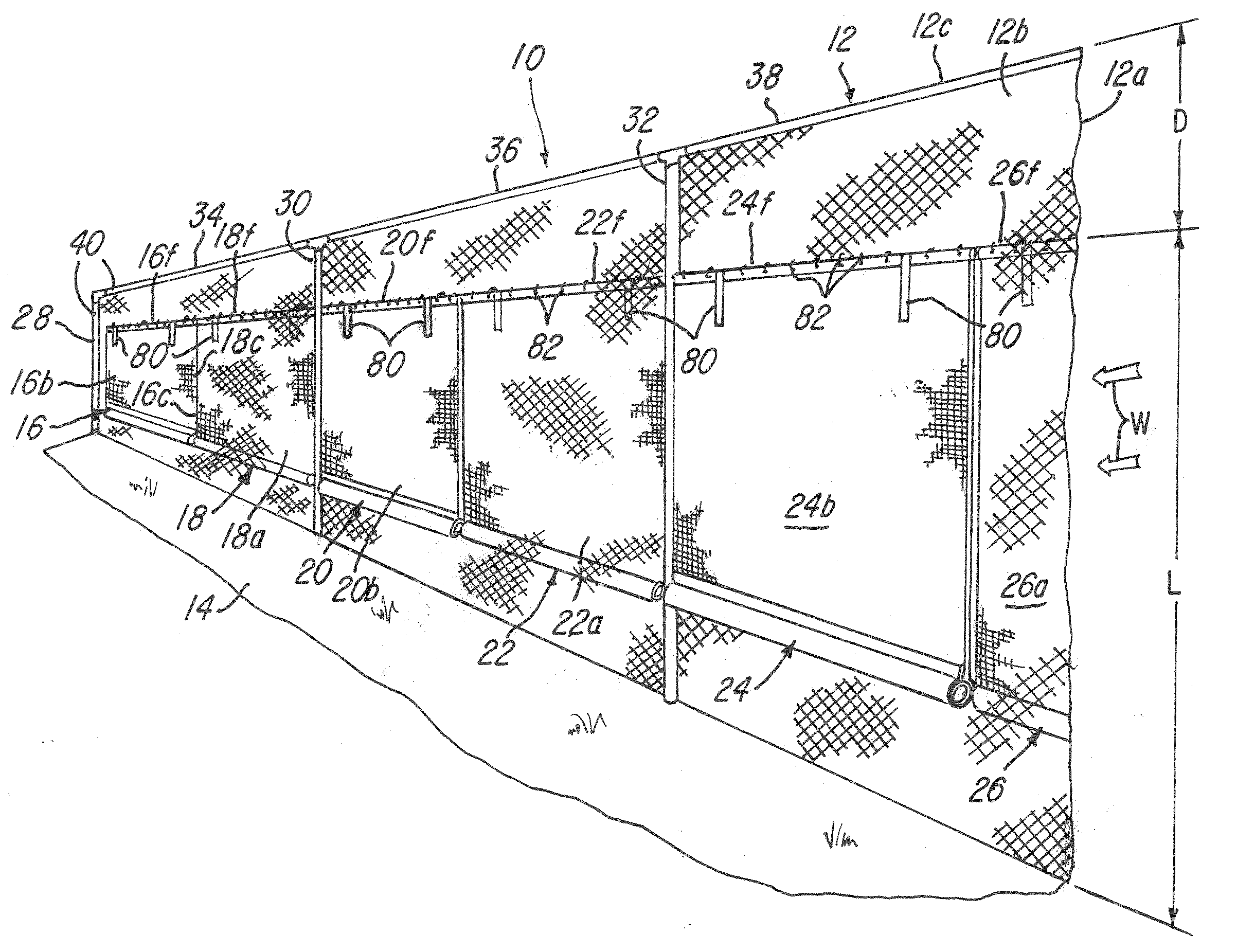 Ballasted wind shielding system and method