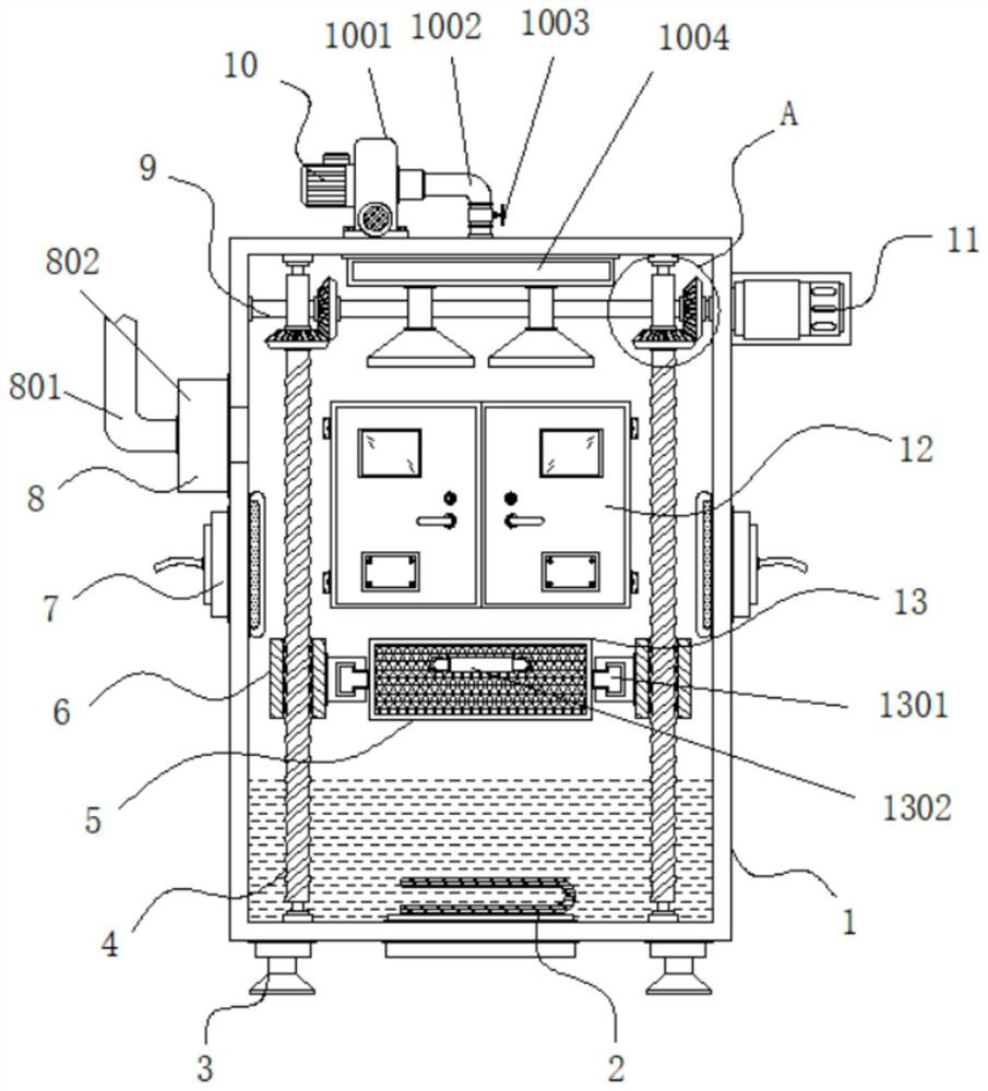 Convenient disinfection device for hospitals