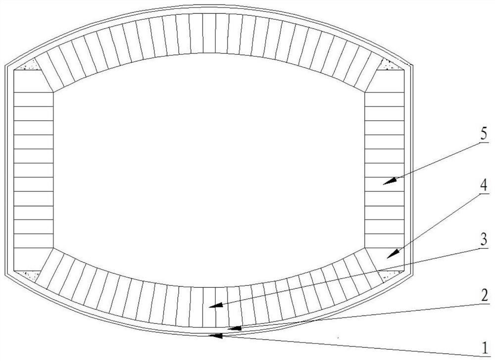 Lining building structure of horizontal converter mouth