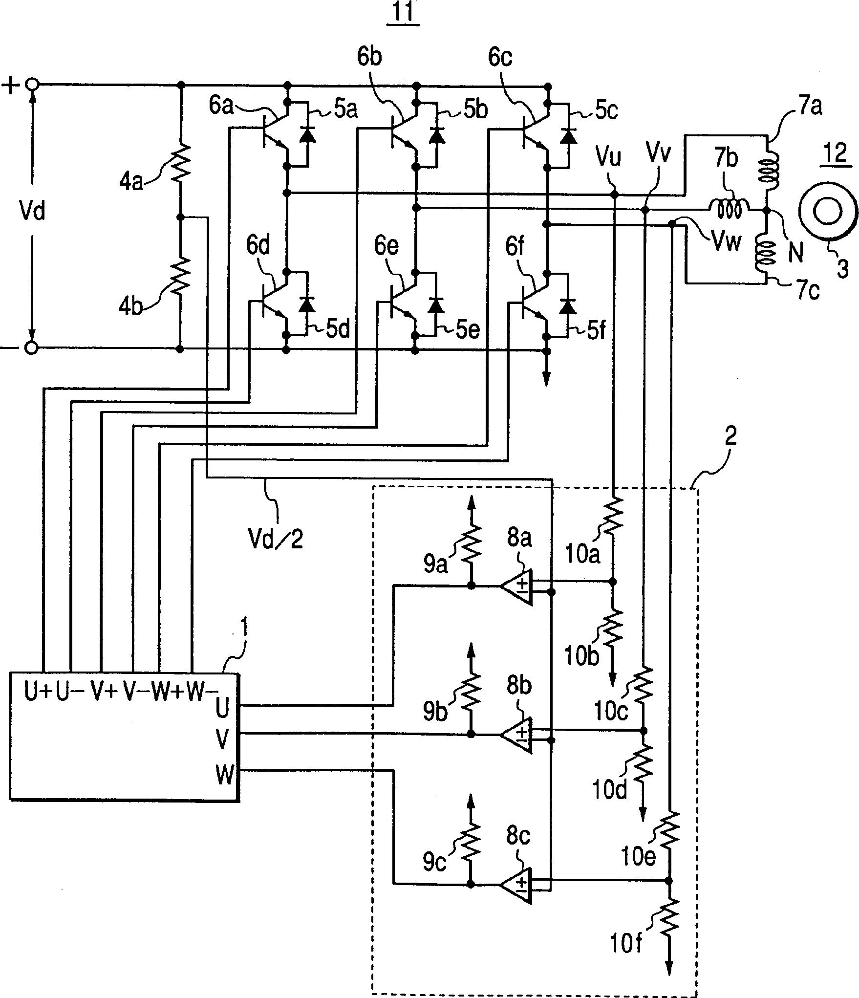 D.C. brushless electric motor driving equipment and air conditioner using said equipment