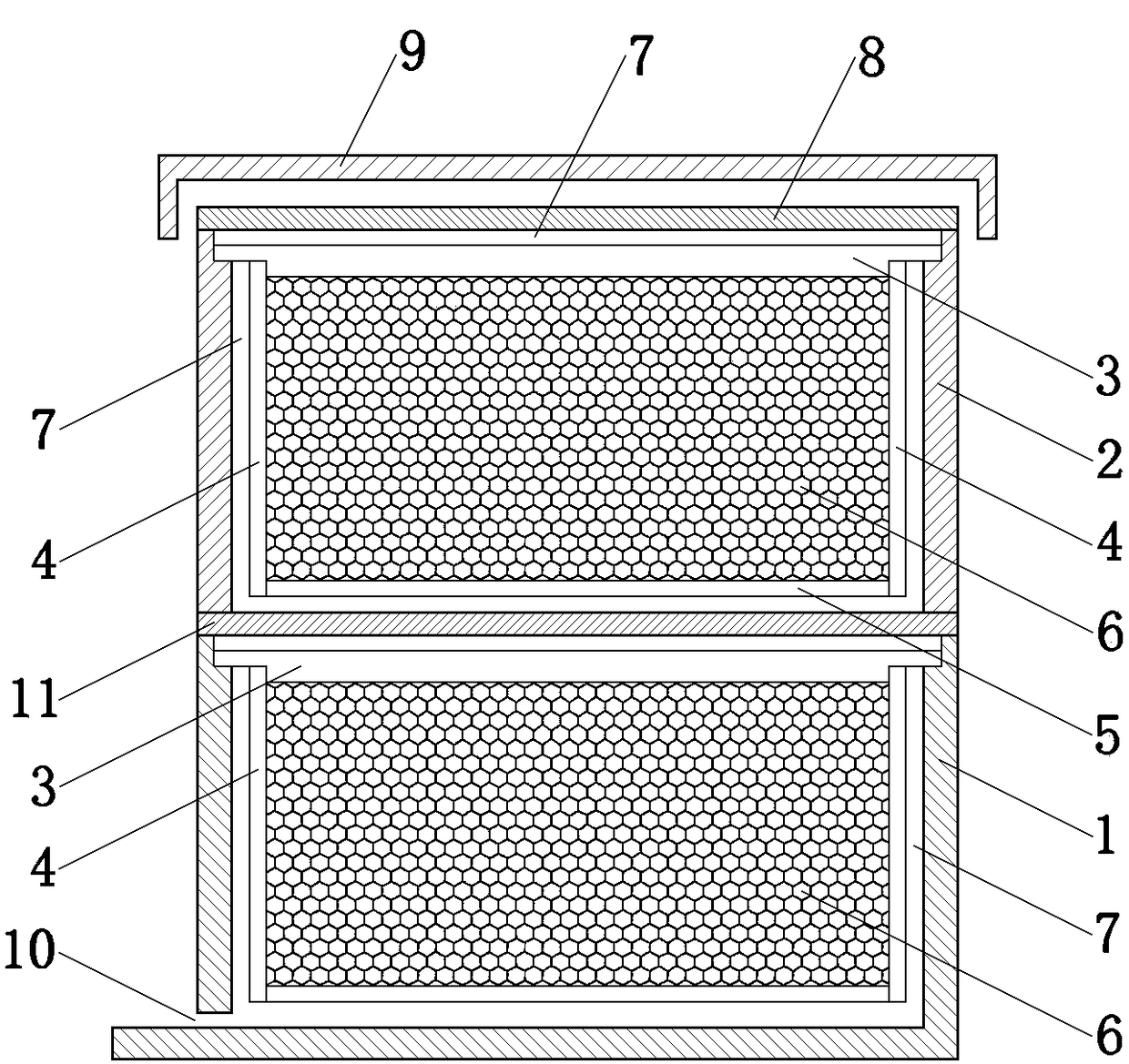 Method for excluding queen and bees in beeway of bee nest