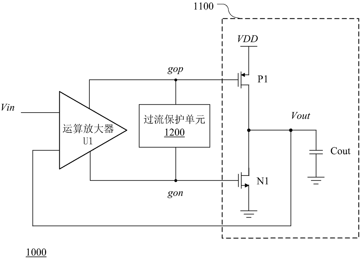 Operational amplifier circuit and overcurrent protection method thereof