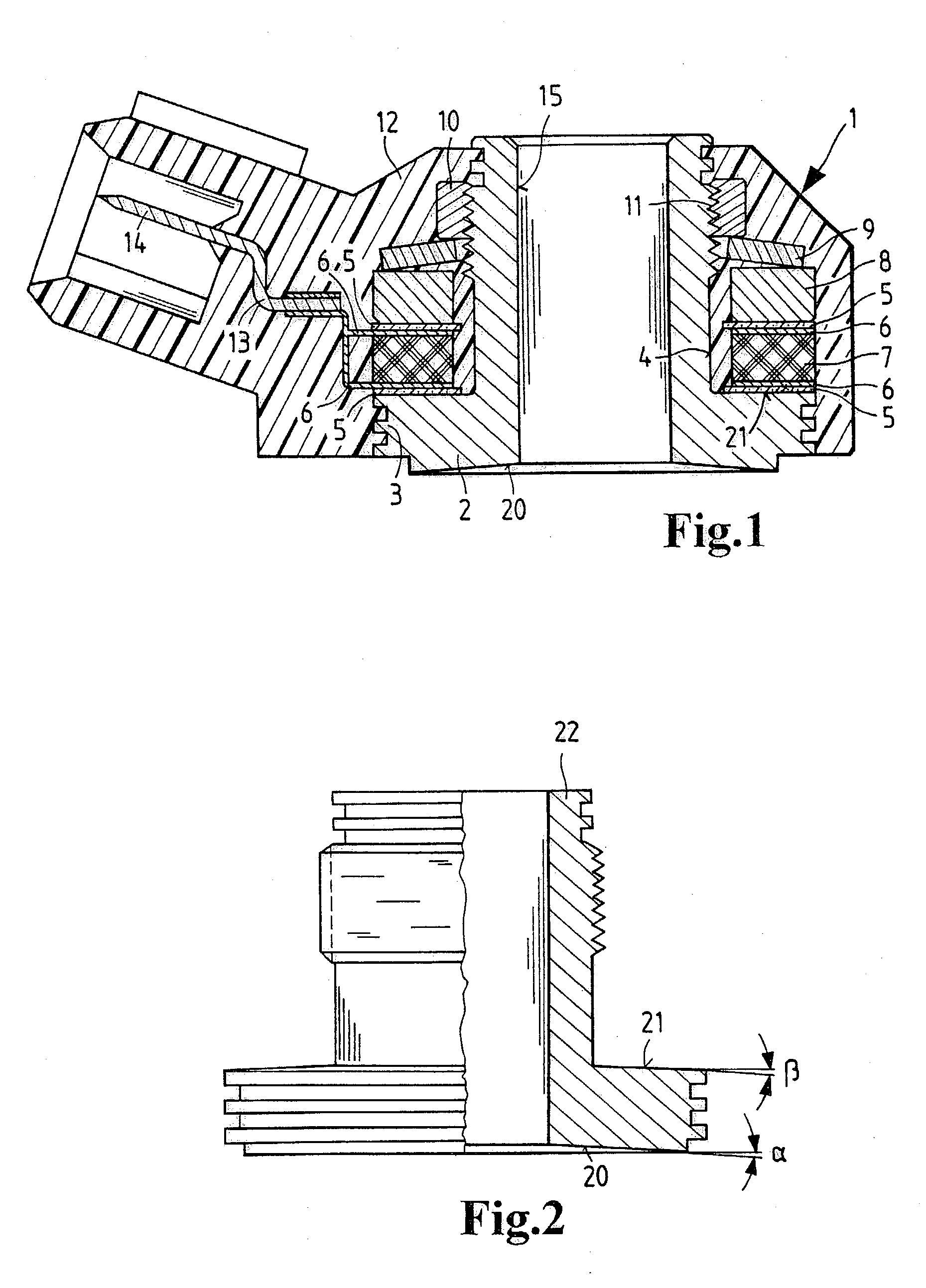 Vibration pickup comprising a pressure sleeve