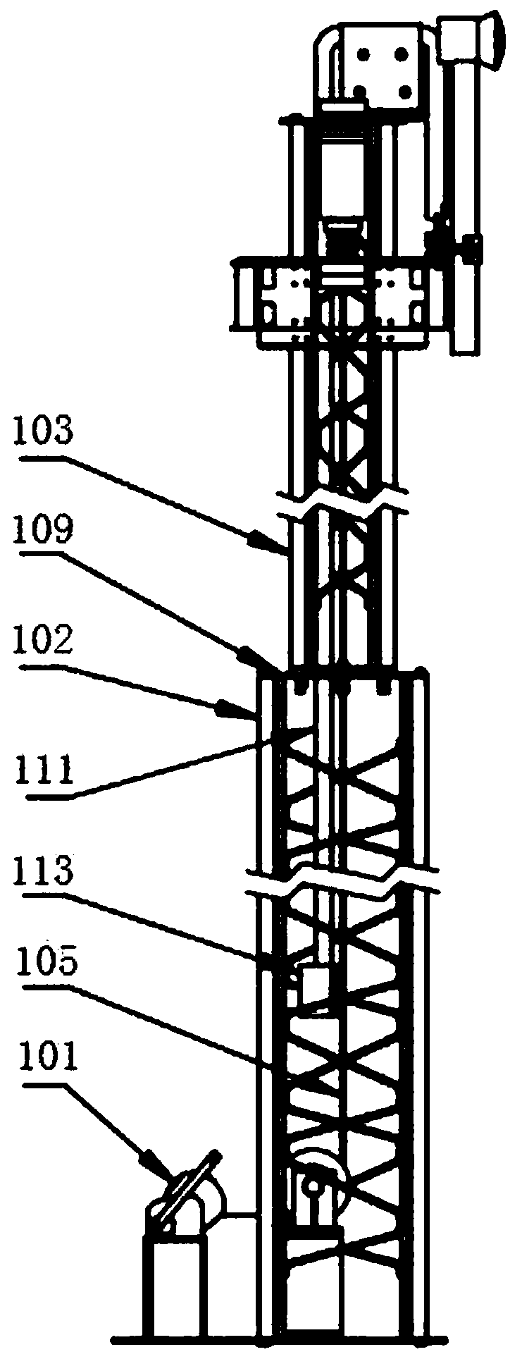 A lifting type easy-folding rod