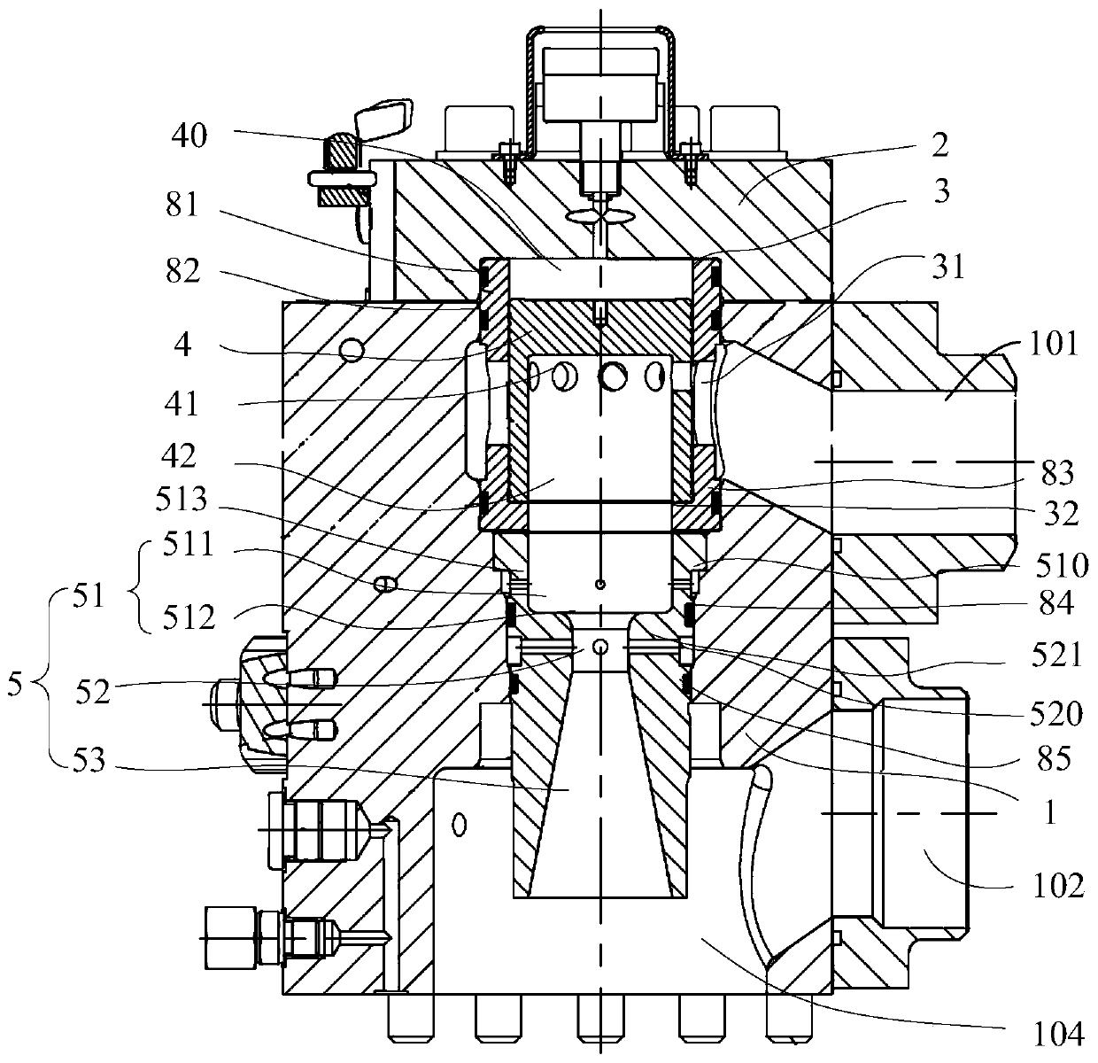 Hydraulic control valve set