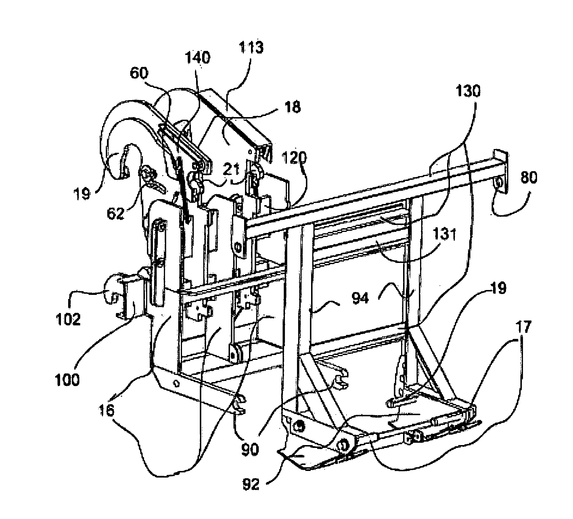 Attachment bracket for use with heavy machinery and bracket members