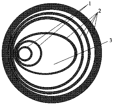 Hollow optical fiber with multiple resonance layers