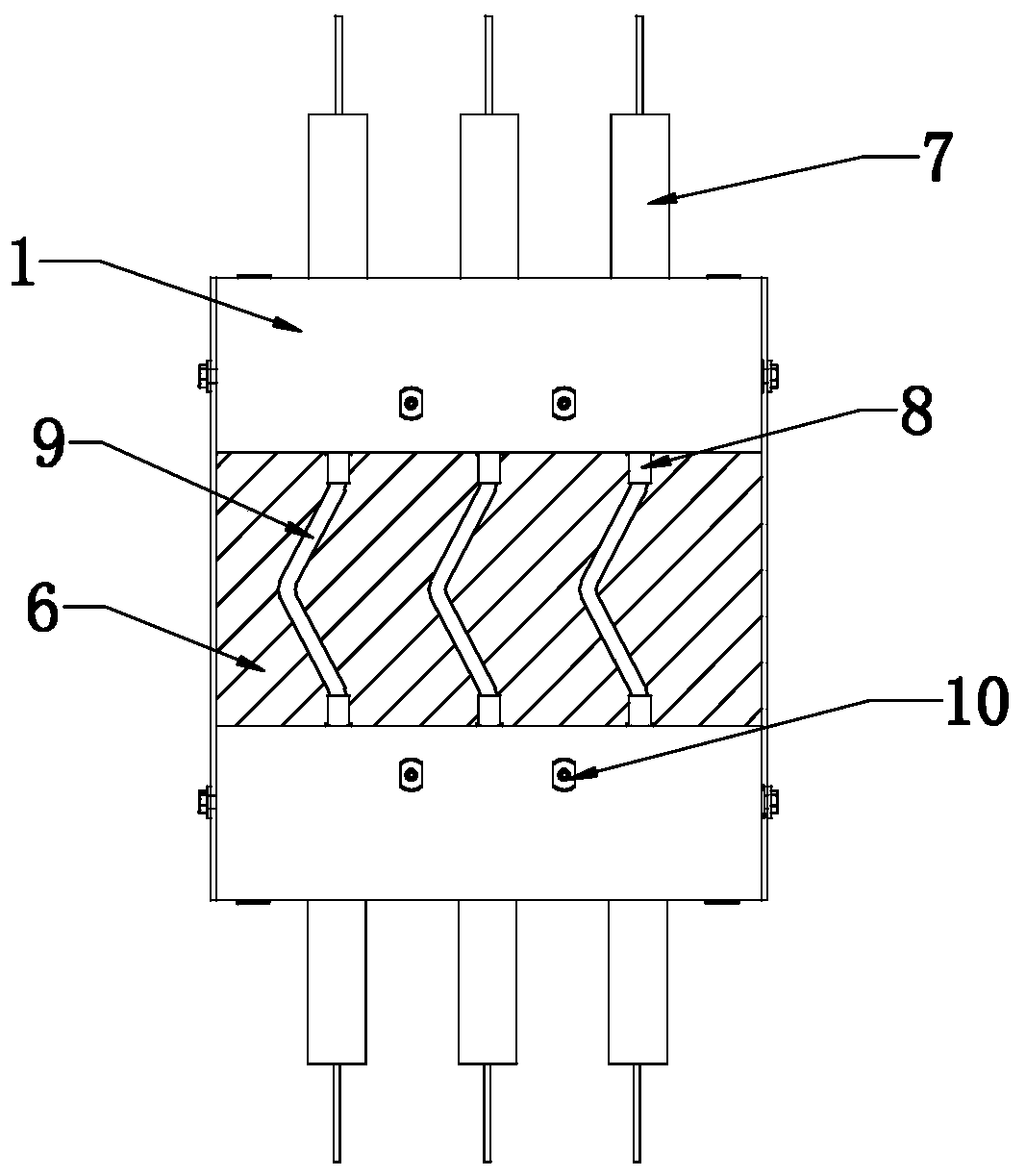 Resin pouring busbar telescopic joint