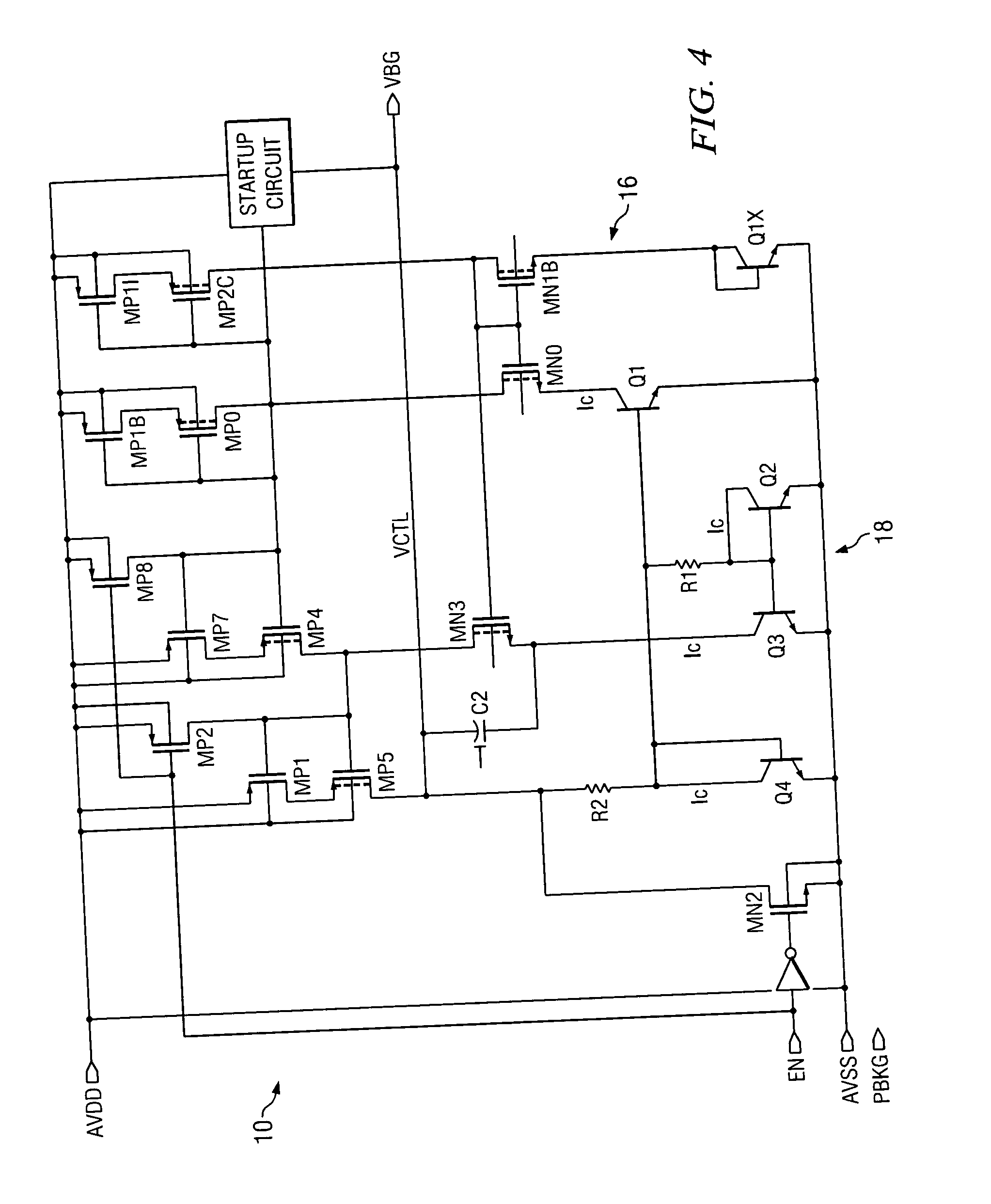 Low voltage low power bandgap circuit