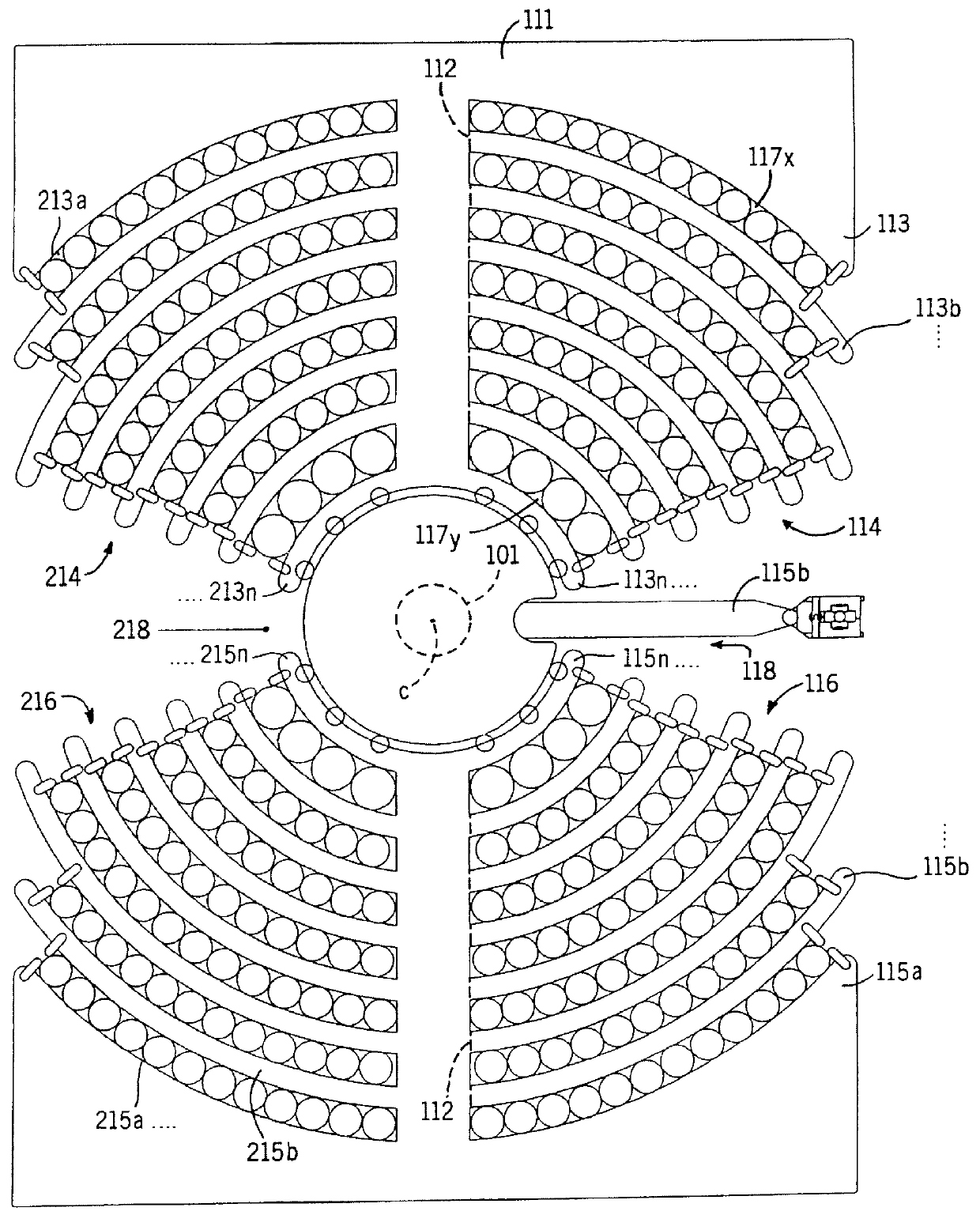 Device for storing pipes