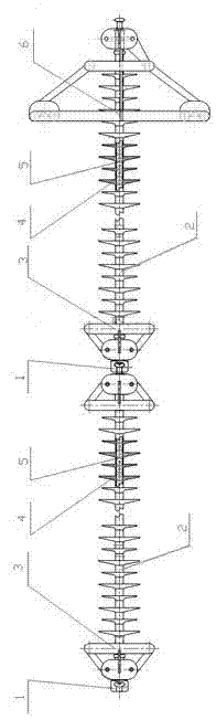 1,200kV extra-high voltage suspension type composite rod insulator