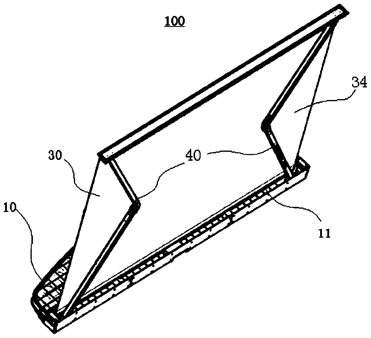 Curtain lifting mechanism and projection equipment