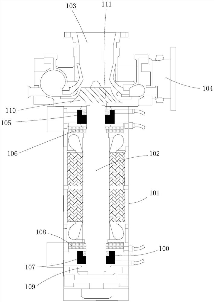 Middle-deep layer geothermal magnetic suspension centrifugal heat pump device