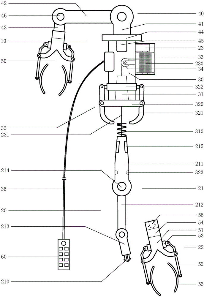 Clutch type climbing construction unit