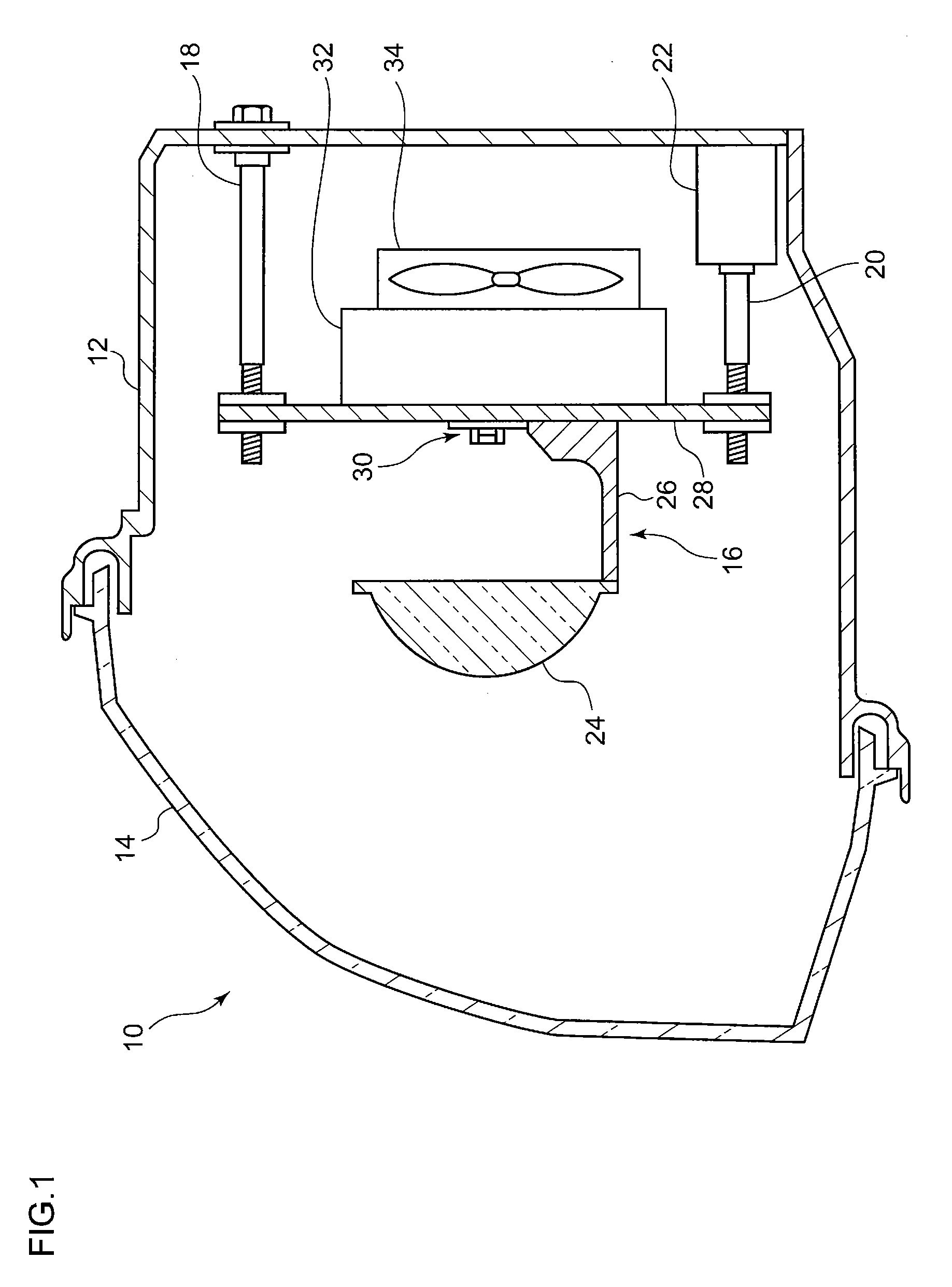 Light emitting module and automotive headlamp