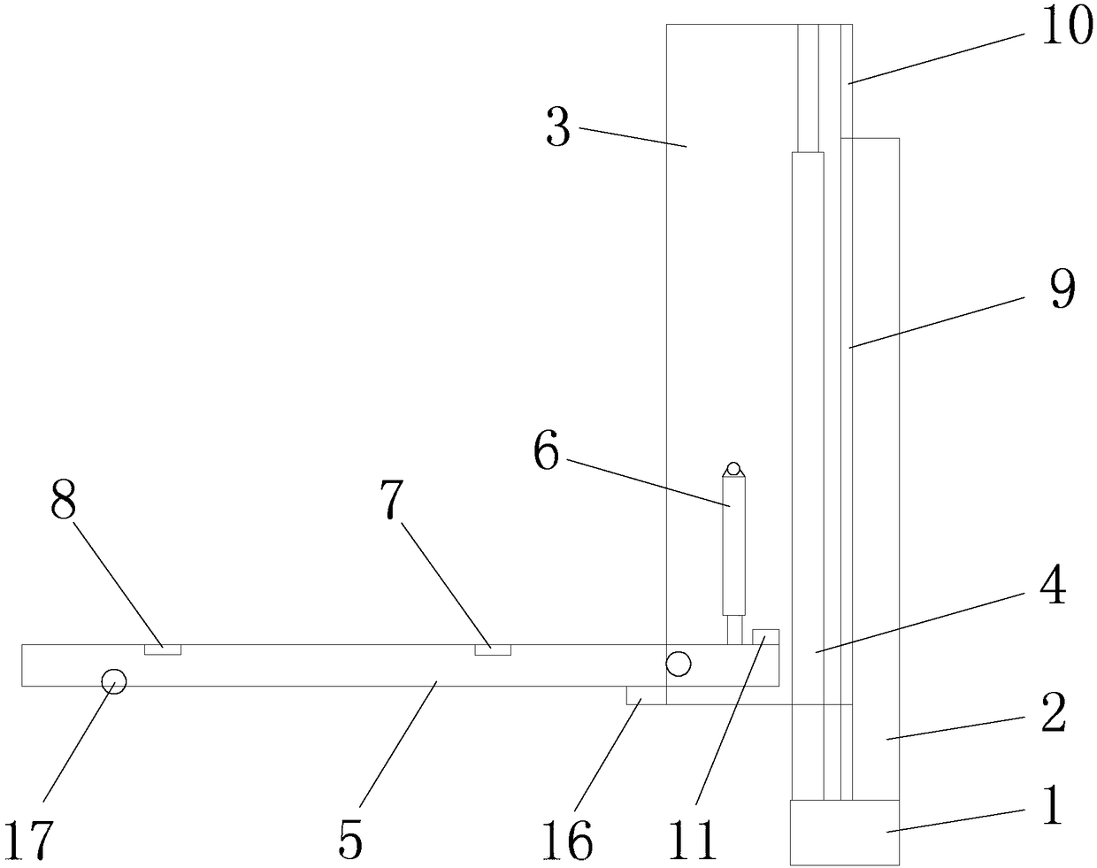 Lifting mechanism for stacker