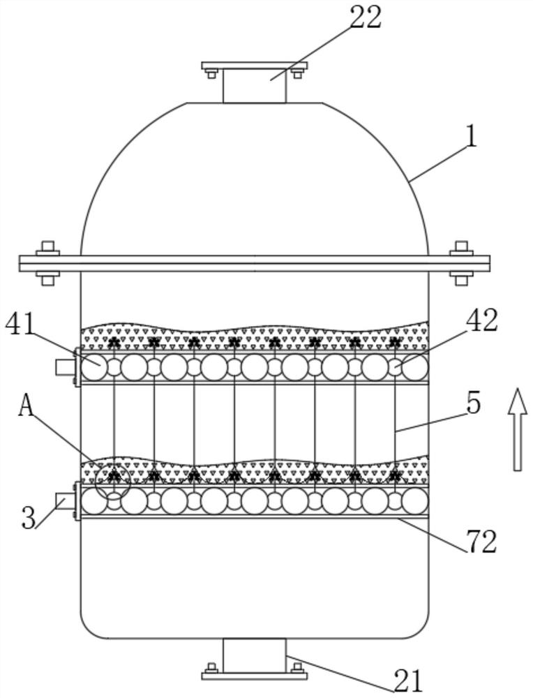 Efficient combined desulfurization and denitrification device and method