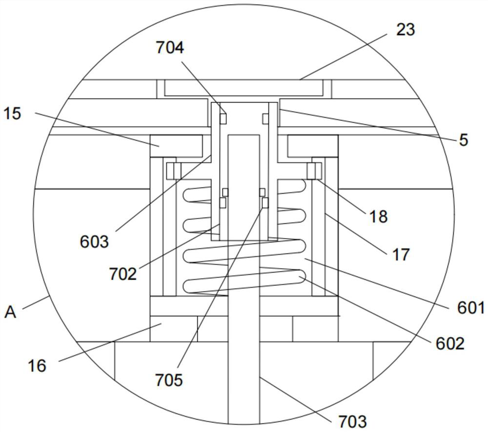 Stamping die with die head convenient to replace for automobile hardware parts