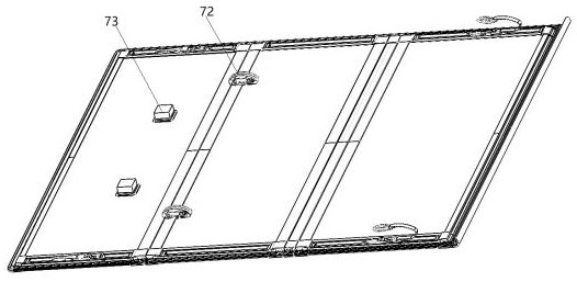 Hard board three-folding vehicle hood