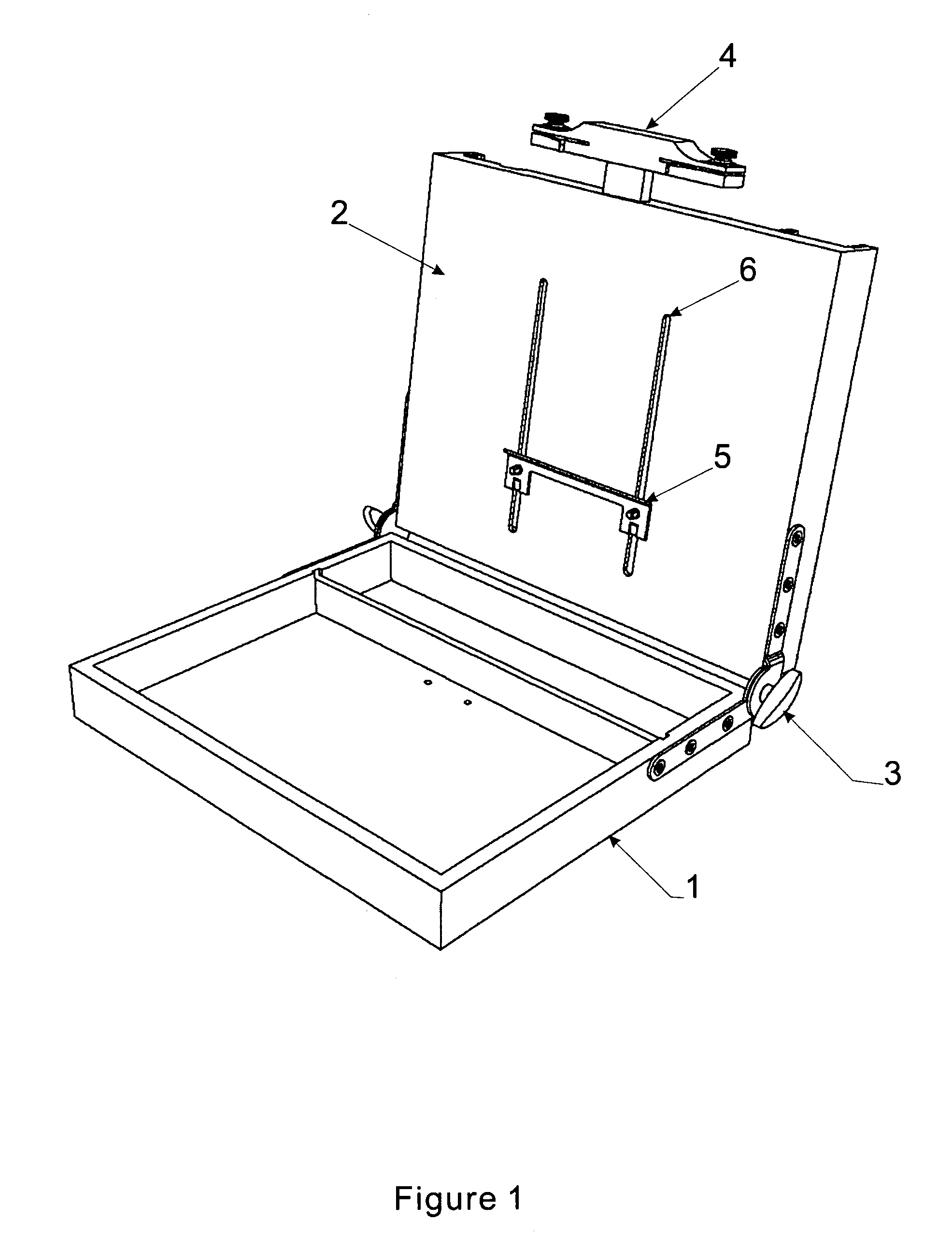 Portable easel and palette combination