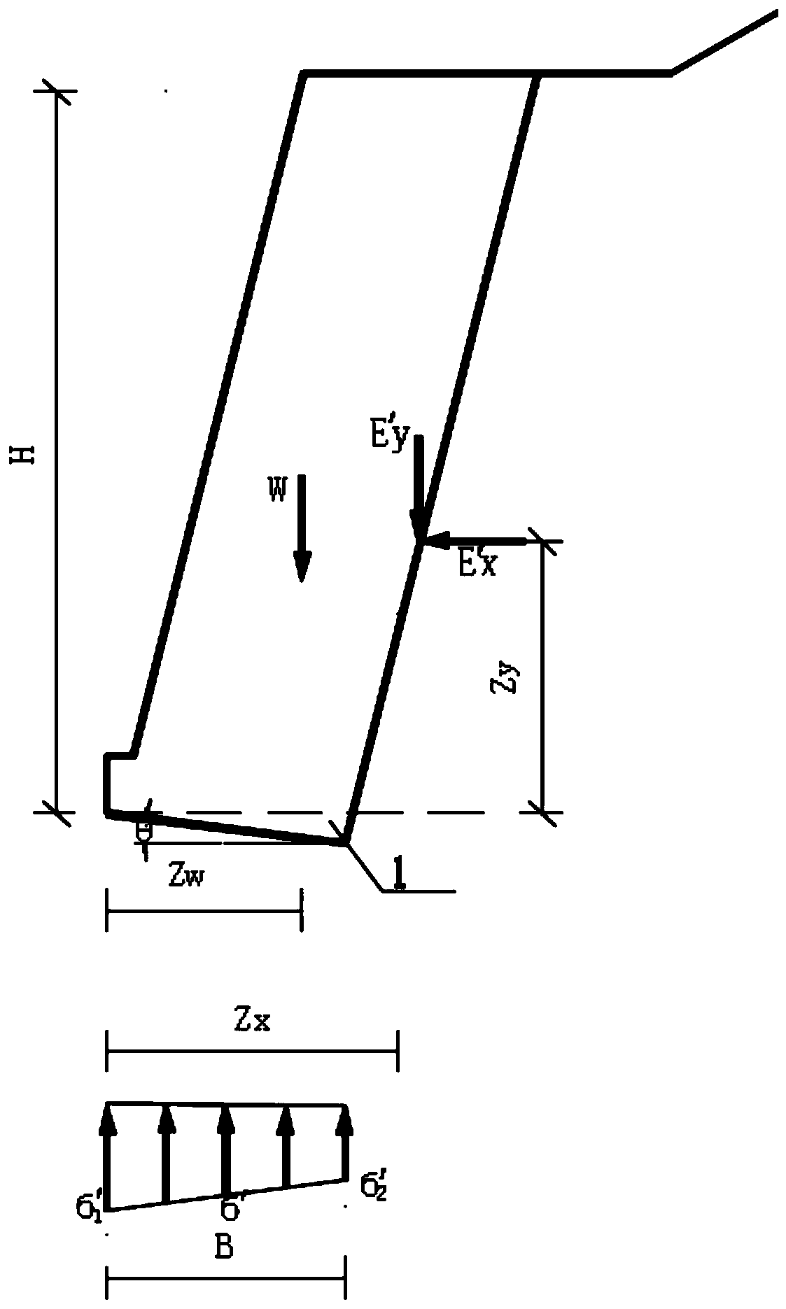 Method for restraining deformation of existing cutting gravity type retaining wall